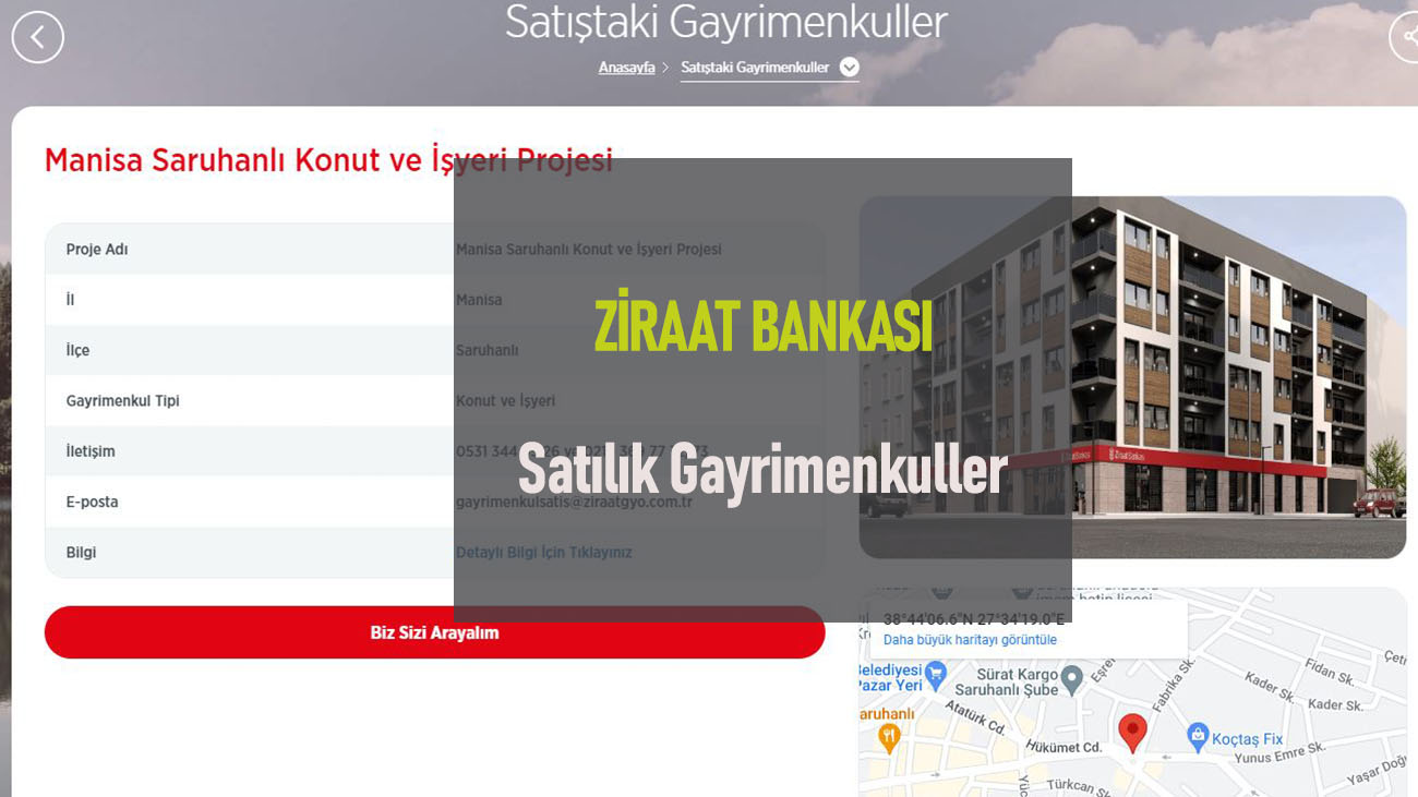 Ziraat Bankası Satılık Gayrimenkuller