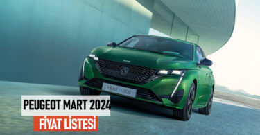 Peugeot Fiyat Listesi 2024 Mart